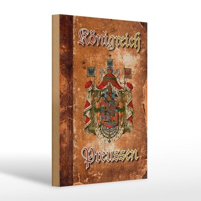 Holzschild Spruch 20x30cm Königreich Preussen Wappen