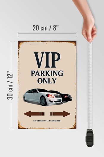 Panneau en bois indiquant 20 x 30 cm Parking VIP uniquement pour tous les autres. 4