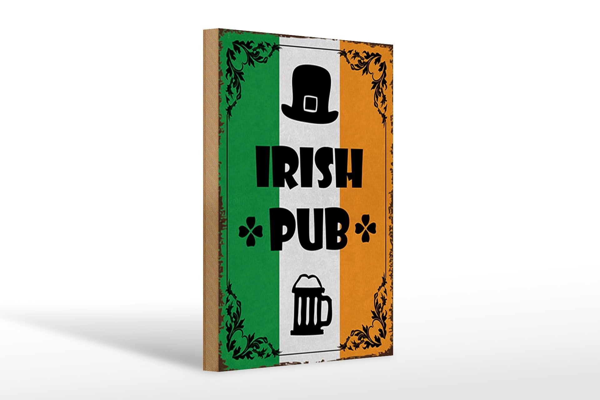 Panneau en bois indiquant 20x30cm Irish Pub Beer