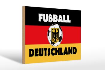 Panneau en bois indiquant 30x20cm Football Allemagne 1