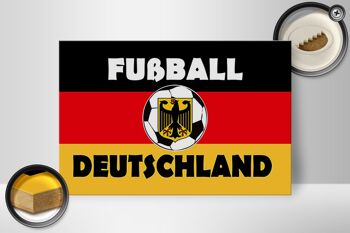 Panneau en bois indiquant 30x20cm Football Allemagne 2
