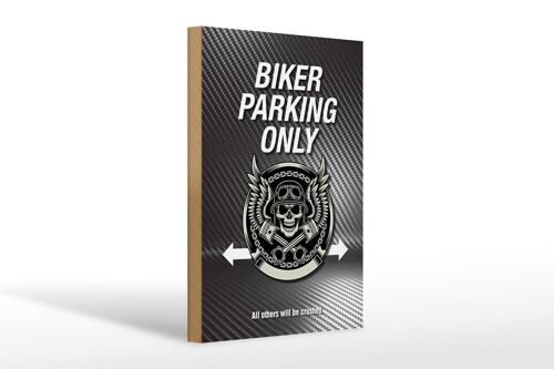 Holzschild Spruch 20x30cm Biker parking only all others