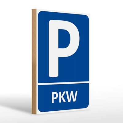 Holzschild Parken 20x30cm PLW Parkplatz Wanddeko