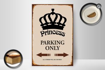 Panneau en bois indiquant 20x30cm Parking Princess uniquement Corona 2