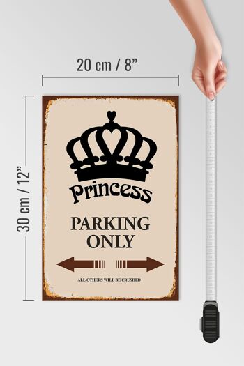 Panneau en bois indiquant 20x30cm Parking Princess uniquement Corona 4