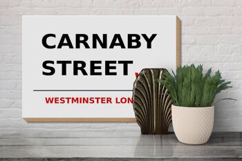 Panneau en bois Londres 30x20cm Westminster Carnaby Street W1 panneau blanc 3