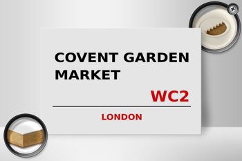 Panneau en bois Londres 30x20cm Covent Garden Market WC2 2