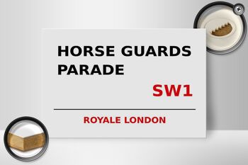 Panneau en bois Londres 30x20cm Royale Horse Guards Parade SW1 2