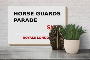 Panneau en bois Londres 30x20cm Royale Horse Guards Parade SW1 3