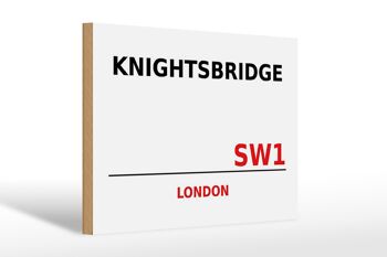 Panneau en bois Londres 30x20cm Knightsbridge SW1 1