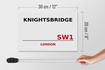 Panneau en bois Londres 30x20cm Knightsbridge SW1 4