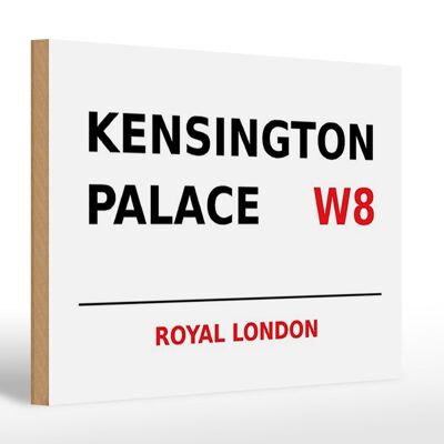 Cartello in legno Londra 30x20 cm Royal Kensington Palace L8