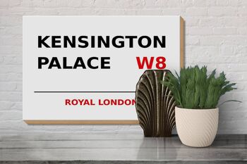 Panneau en bois Londres 30x20cm Royal Kensington Palace W8 3