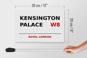 Panneau en bois Londres 30x20cm Royal Kensington Palace W8 4