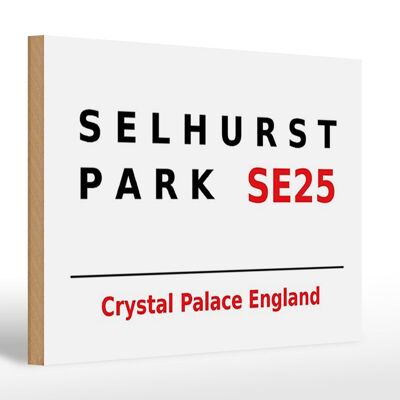 Holzschild London 30x20cm England Selhurst Park SE25