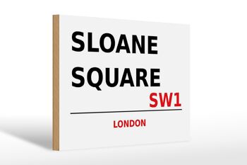 Panneau en bois Londres 30x20cm Sloane Square SW1 1