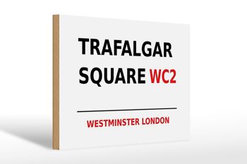 Panneau en bois Londres 30x20cm Westminster Trafalgar Square WC2 1