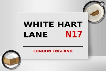 Panneau en bois Londres 30x20cm Angleterre White Hart Lane N17 2