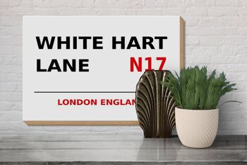 Panneau en bois Londres 30x20cm Angleterre White Hart Lane N17 3