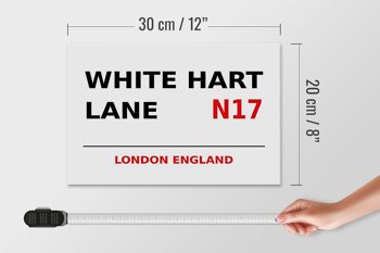 Panneau en bois Londres 30x20cm Angleterre White Hart Lane N17 4