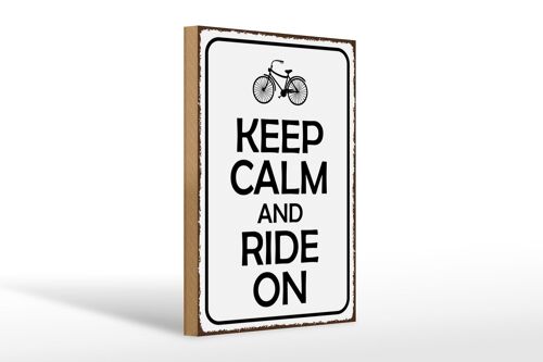 Holzschild Spruch 20x30cm Keep Calm and Ride on