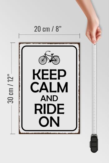 Panneau en bois disant 20x30cm Keep Calm and Ride on 4