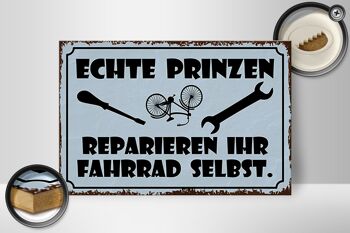 Panneau en bois disant 30x20cm Prinze, répare ton vélo toi-même 2