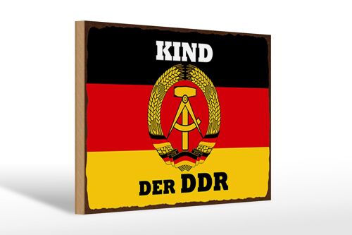 Holzschild Spruch 30x20cm Kind der DDR Deuitschland