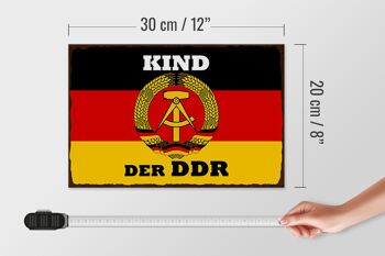 Panneau en bois indiquant 30x20cm Enfant de la RDA Allemagne 4