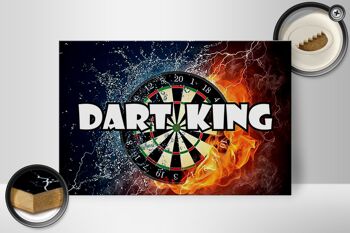 Panneau en bois disant 30x20cm Darts Dart King décoration murale 2