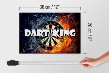 Panneau en bois disant 30x20cm Darts Dart King décoration murale 4