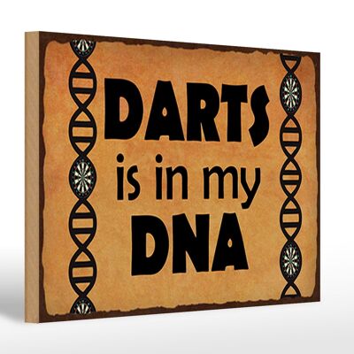 Holzschild Spruch 30x20cm Darts is in my DANN