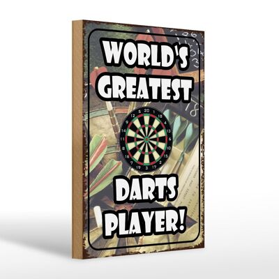 Holzschild Spruch 20x30cm World´s greatest Darts Player