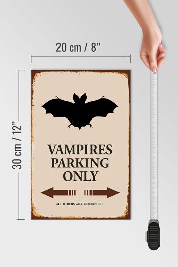 Panneau en bois indiquant 20x30cm Vampires Parking uniquement tous les autres 4