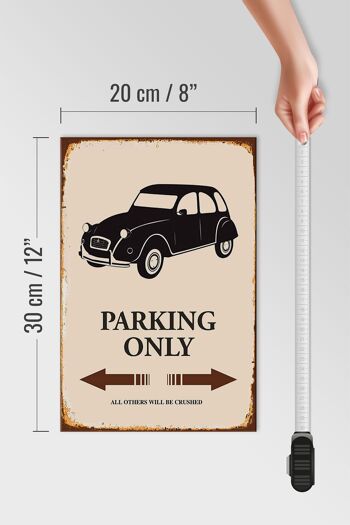 Panneau en bois indiquant 20x30cm Parking uniquement pour tous les autres 4