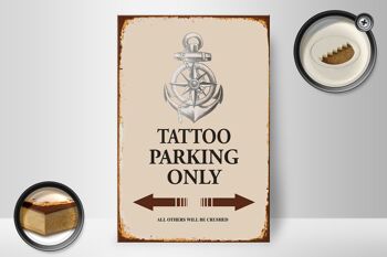 Panneau en bois indiquant 20x30cm Tattoo Parking uniquement tous les autres 2