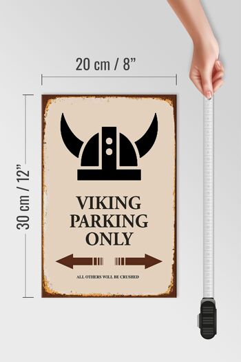 Panneau en bois indiquant 20x30cm Viking Parking uniquement tous les autres 4