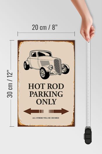 Panneau en bois indiquant 20x30cm Hot Rod Parking uniquement tous les autres 4