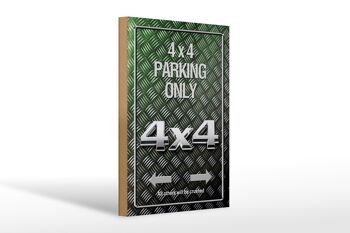 Panneau en bois indiquant 20x30cm 4x4 Parking uniquement tous les autres 1