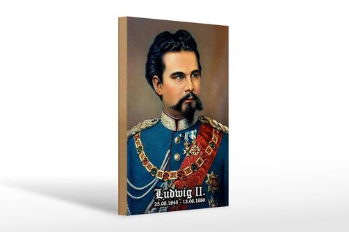 Holzschild Portrait 20x30cm Nostalgie König Ludwig II