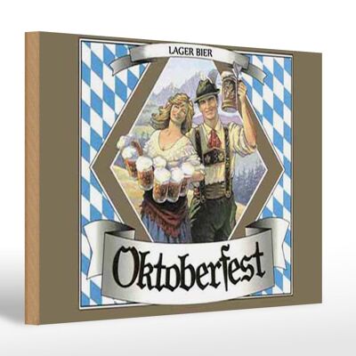 Holzschild Spruch 30x20cm Oktoberfest Lager Bier Bayern