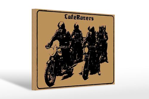 Holzschild Spruch 30x20cm Motorrad Caqfe Racers motorcycle