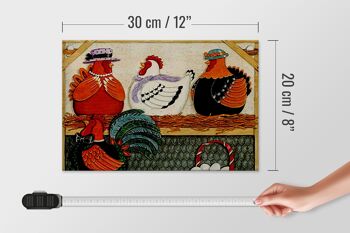 Panneau en bois indiquant 30x20cm Poulet Poules Oeufs Oeufs 4