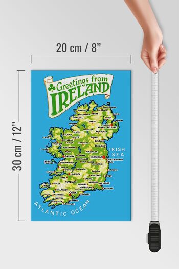 Panneau en bois vacances 20x30cm Carte de vœux d'Irlande 4
