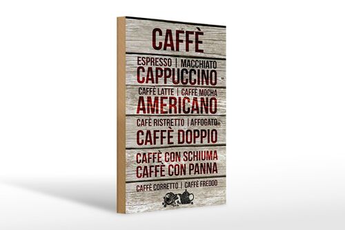 Holzschild Caffee 20x30cm Caffe espresso capuccino latte