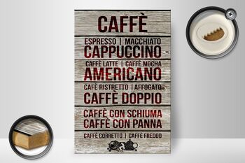 Panneau en bois Caffee 20x30cm Caffe espresso capuccino latte 2