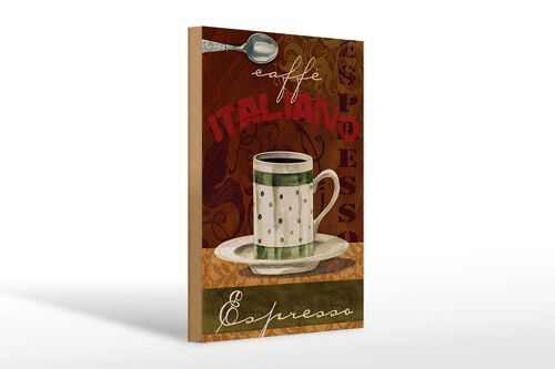 Holzschild Kaffee 20x30cm Caffe italiano Espresso Tasse