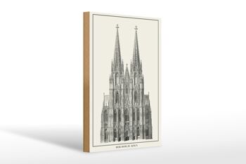 Panneau en bois dessin 20x30cm Cathédrale de Cologne Cathédrale de Cologne 1