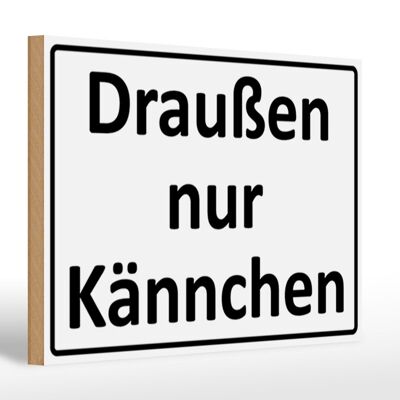 Holzschild Spruch 30x20cm Draußen nur Kännchen