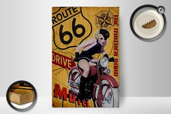 Panneau en bois Pin Up 20x30cm Route 66 la route mère Motel 2